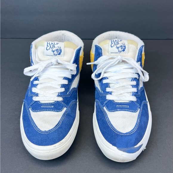 Vans Blue and Yellow Athletic Shoes with Skate-Inspired Design Men’s Size 10 - Picture 3 of 8